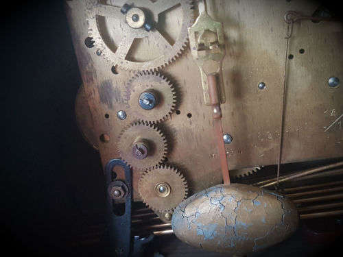 Original-Mauthe-Mantel-Clock Made in Germany reward for 20 years service in 1958 by copper mines