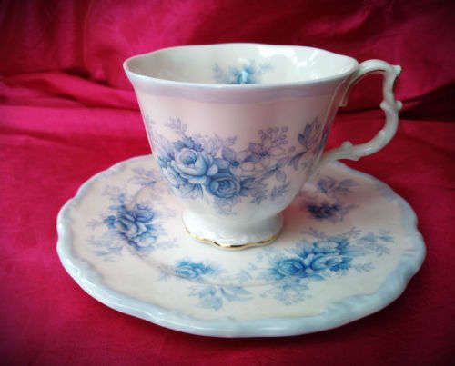 1981 Royal Albert Tiffany Duo Bone China made in England- Cup and Side plate. 2  available