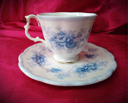 1981 Royal Albert Tiffany Duo Bone China made in England- Cup and Side plate. 2  available