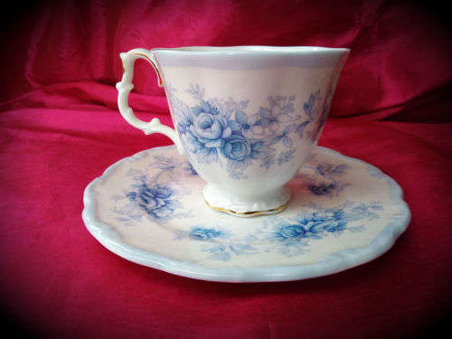 1981 Royal Albert Tiffany Duo Bone China made in England- Cup and Side plate. 2  available