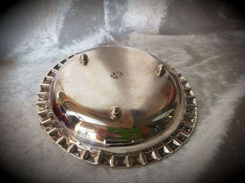 Silver Plated Butterdish with Lid 130mm Diameter -272g