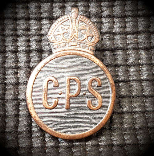 British South African CPS Civil Protection Services Badge from WW2. Bronze