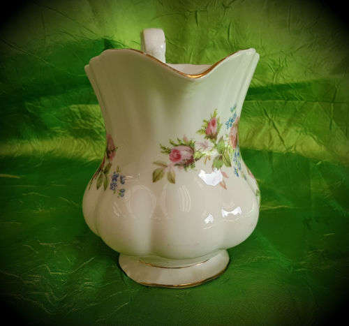 Royal Albert  "MOSS ROSE" Bone China Creamer -  chip on base