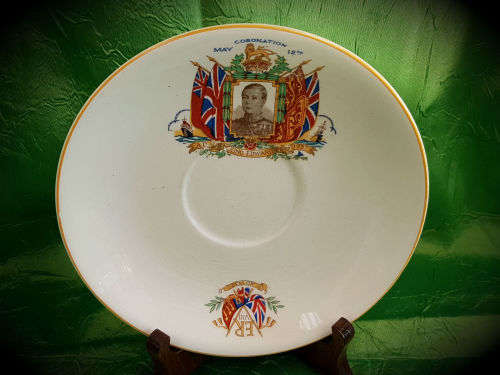 King Edward VIII 1937 Plate and Queen Elizabeth II Coronation Silver Jubilee of Queen 1977 Pomander