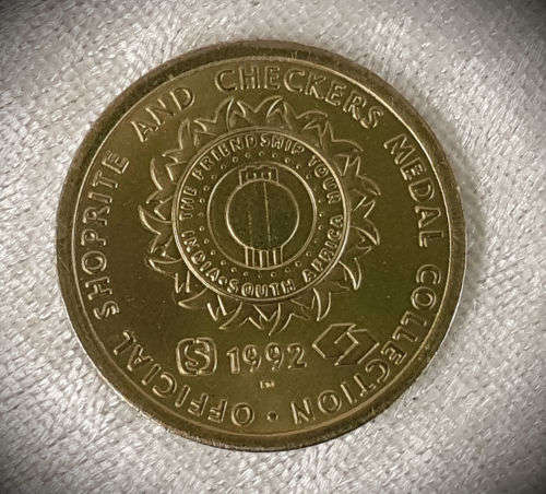 1992 Jonty Rhodes official Checkers Cricket Collection Medal