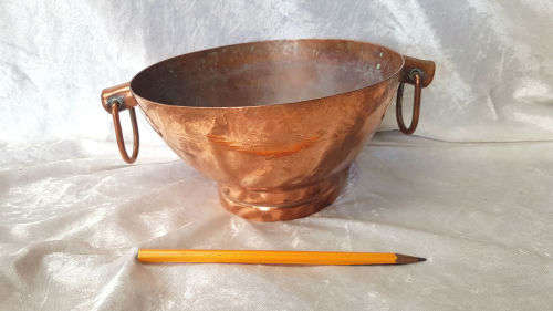 Vintage Origanal De Klerk Copper Bowl 100x250x190mm
