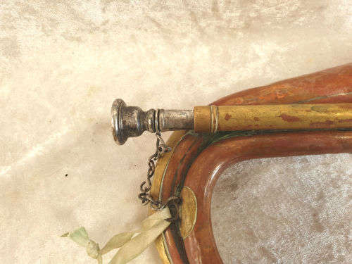 Antique/Vintage Brass and Copper Bugle Mayers & Harrison England with mouthpiece