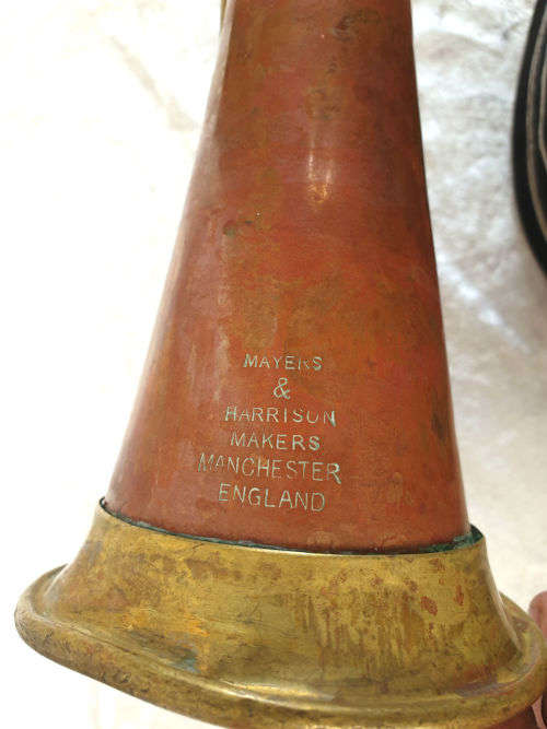Antique/Vintage Brass and Copper Bugle Mayers & Harrison England with mouthpiece