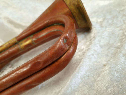 Antique/Vintage Brass and Copper Bugle Mayers & Harrison England with mouthpiece