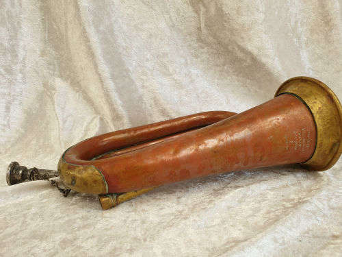 Antique/Vintage Brass and Copper Bugle Mayers & Harrison England with mouthpiece