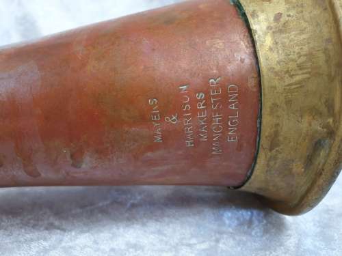 Antique/Vintage Brass and Copper Bugle Mayers & Harrison England with mouthpiece