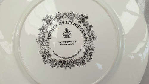 Collectable Royal Chelsea Bone China Birds of the Countryside Decorative Plate "THE WOODCOCK"  276mm