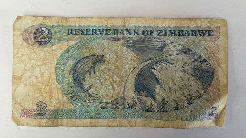 1983 Two Dollars Reserve Bank of Zimbabwe AA3744429l