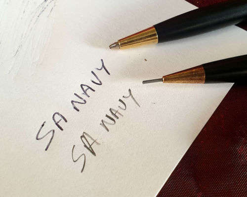 S.A Navy 1922-1997 Pen and Pencil Gift Set-Ink OK