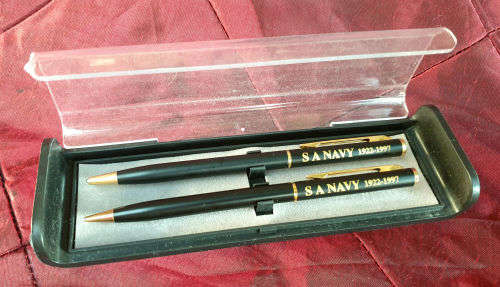 S.A Navy 1922-1997 Pen and Pencil Gift Set-Ink OK