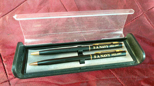S.A Navy 1922-1997 Pen and Pencil Gift Set-Ink OK