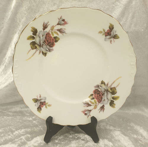 1950's ROYAL VALE Pat no 8220 bone china Cake Plate = Ridgeway Potteries England 326mm