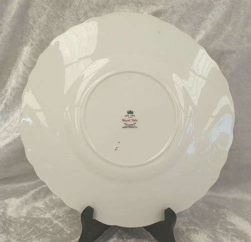 1950's ROYAL VALE Pat no 8220 bone china Cake Plate = Ridgeway Potteries England 326mm