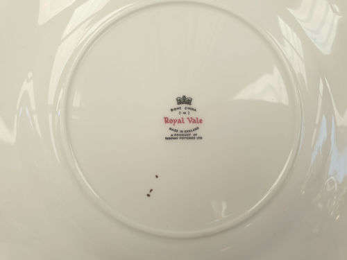 1950's ROYAL VALE Pat no 8220 bone china Cake Plate = Ridgeway Potteries England 326mm
