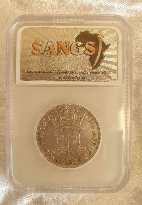 1953 RSA SILVER 2.5 Shiellings VF20 SANGS GRADED