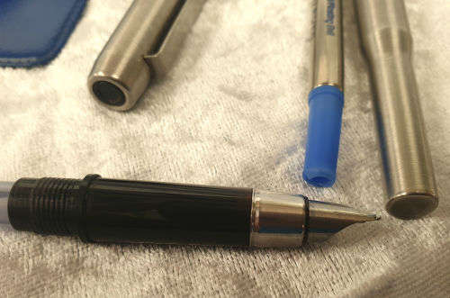 3 Vintage Parkers  Fountain Pen , Rollerball and Cartridge Pencil in Parker Case -England.