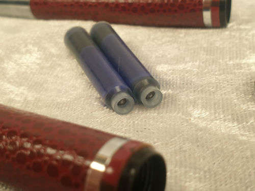 PierCarlo d'Alessio Designer Collection Iradium Point Fountain pens (Leather) in Holder -unused