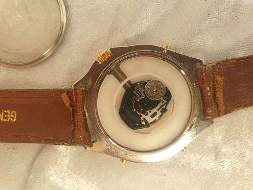 Vintage Dumont 685 AM PRZT MANAUS Chronograph/Timer mens Quartz watch -working-need a strap