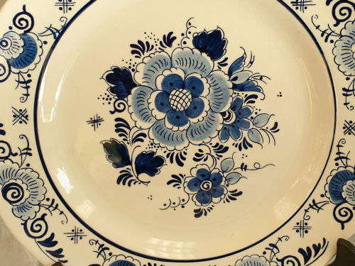 Vintage Royal Goedewaagen Delfts Blauw Plate -Hangeschilderd Holland 252mm