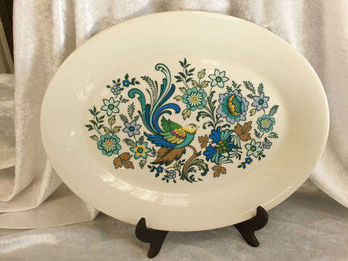Vintage Royal Doulton EVERGLADES Oval Plate 333x255mm see all images few marks on the image