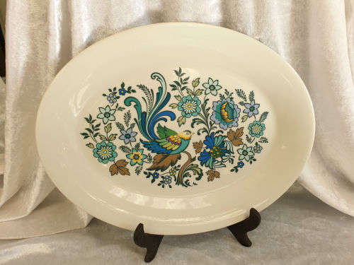 Vintage Royal Doulton EVERGLADES Oval Plate 333x255mm see all images few marks on the image