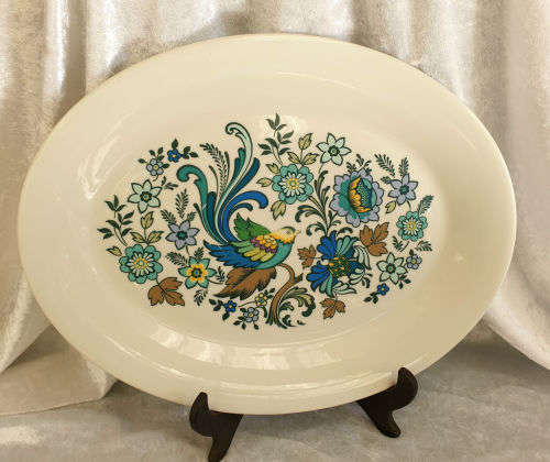 Vintage Royal Doulton EVERGLADES Oval Plate 333x255mm see all images few marks on the image