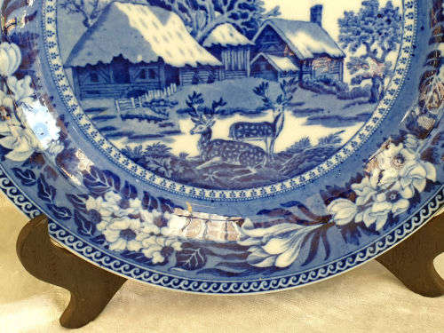 Vintage Wedgwood Plate Etruria England  235mm Fallow Deer (small nic on back of plate)