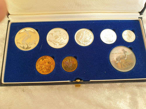 1987 South Africa Short Proof Set - Includes the Silver R1 Coin
