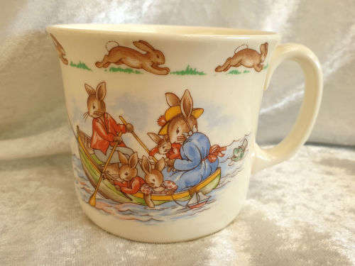 1984 Royal Doulton BUNNYKINS Cup English Bone China Tableware 77x110x90mm Golden Jubilee Celebration