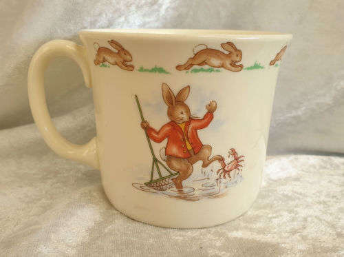 1984 Royal Doulton BUNNYKINS Cup English Bone China Tableware 77x110x90mm Golden Jubilee Celebration