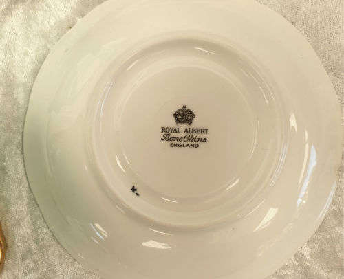 Vintage Royal Albert Trio (Cup has small chip on base) Gold trim show some ware