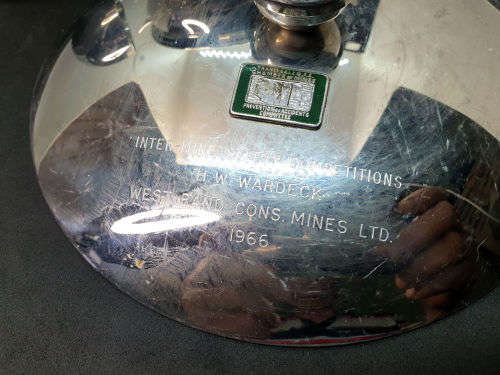 Vintage 1966 Transvaal and O.V.S Chamber of Mines Prevention of accidents Committee Tureen Trophy