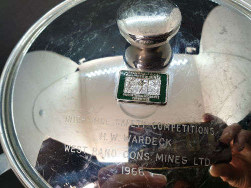 Vintage 1966 Transvaal and O.V.S Chamber of Mines Prevention of accidents Committee Tureen Trophy