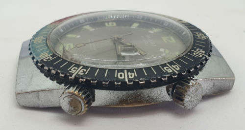 Rare Vintage Swiss Made MuLma watch 21 jewels 5ATM electronically Timed -Working -no strap