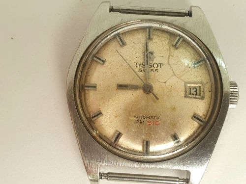 Vintage 1970's Tissot Swiss Automatic PR 516 Automatic Watch -working -date engraved on back