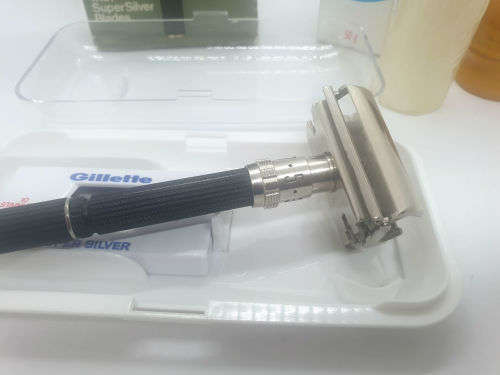 Vintage Gillette Adjustable Razor with 5 Blades original packaging + Williams Shaving stick &brush
