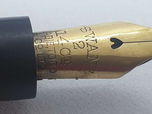 Vintage SWAN Mabie Todd Fountain pen with 14kt Gold No 2 Nib.