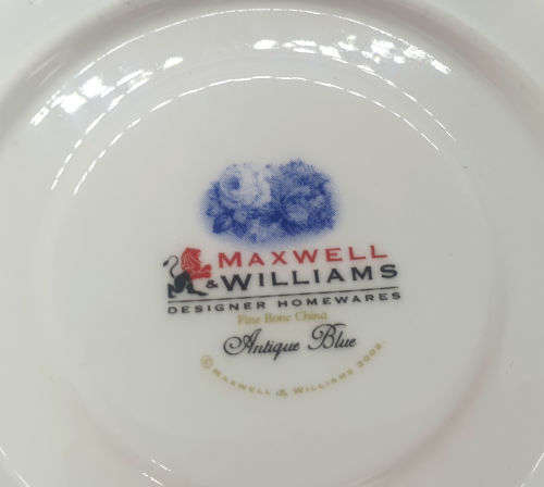 2002 Maxwell & Williams Fine Bone China Trio "ANTIQUE BLUE"
