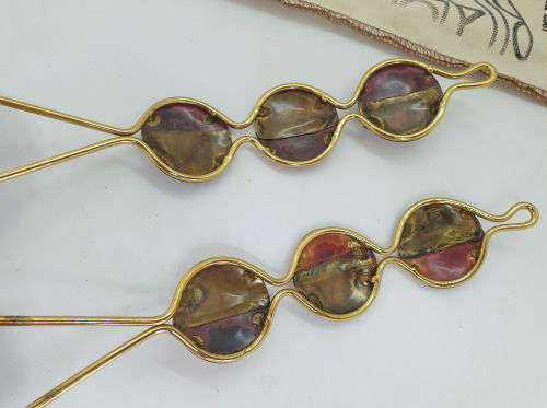 Handcrafted Copper & Brass Spoon set by CREATIVE COPPER in S.A in 100% pure Cotton Bag