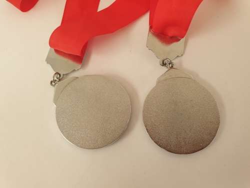 2 x Transvaal Hengel Unie /Angling Union Medals with Ribbons (not engraved)- 50mm