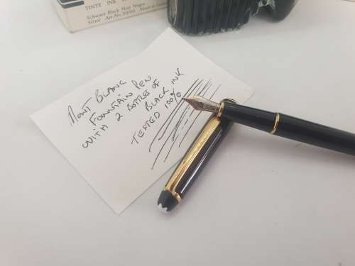 Montblanc Meisterstuck Fountain Pen, 14k Nib, 4810, 585, +Montblanc Ball pen + 2 Bottles of INK + 2