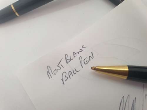 Montblanc Meisterstuck Fountain Pen, 14k Nib, 4810, 585, +Montblanc Ball pen + 2 Bottles of INK + 2