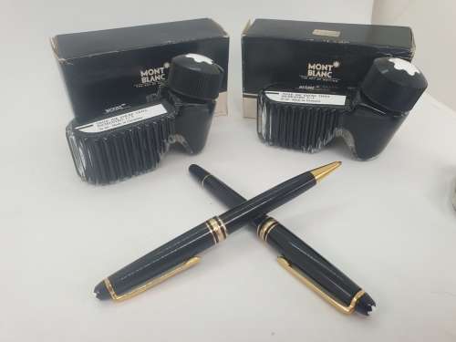 Montblanc Meisterstuck Fountain Pen, 14k Nib, 4810, 585, +Montblanc Ball pen + 2 Bottles of INK + 2