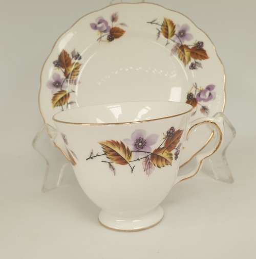 Vintage Queen Anne Bone China Cup and side plate - - Ridgeway Potteries England