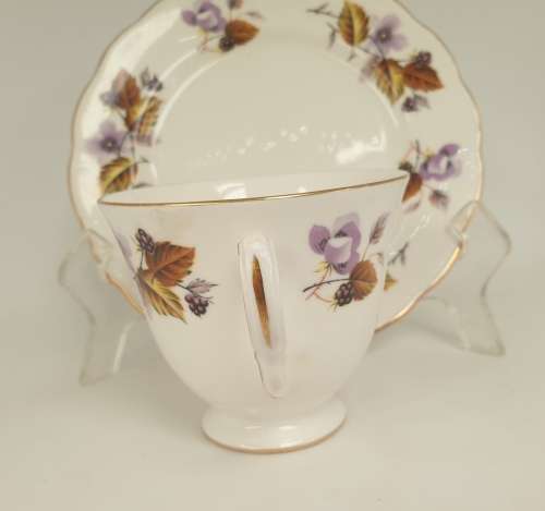 Vintage Queen Anne Bone China Cup and side plate - - Ridgeway Potteries England